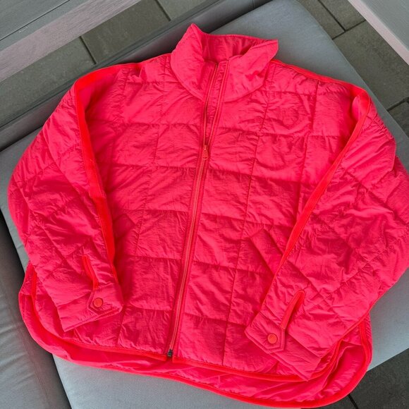 NWT Free People Pippa Packable Puffer Jacket Hot Watermelon FP Movement Medium - Picture 5 of 11